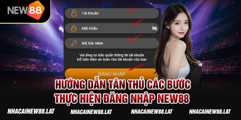 Hướng dẫn tân thủ các bước thực hiện đăng nhập NEW88